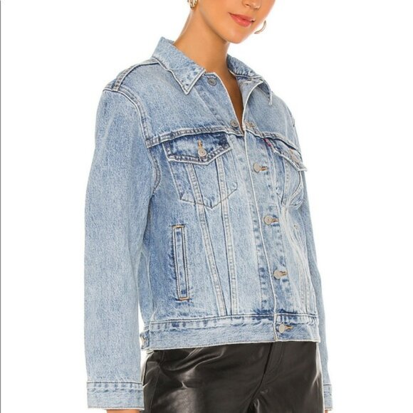 LEVI'S EX BOYFRIEND TRUCKER DENIM JACKET - Picture 2 of 8